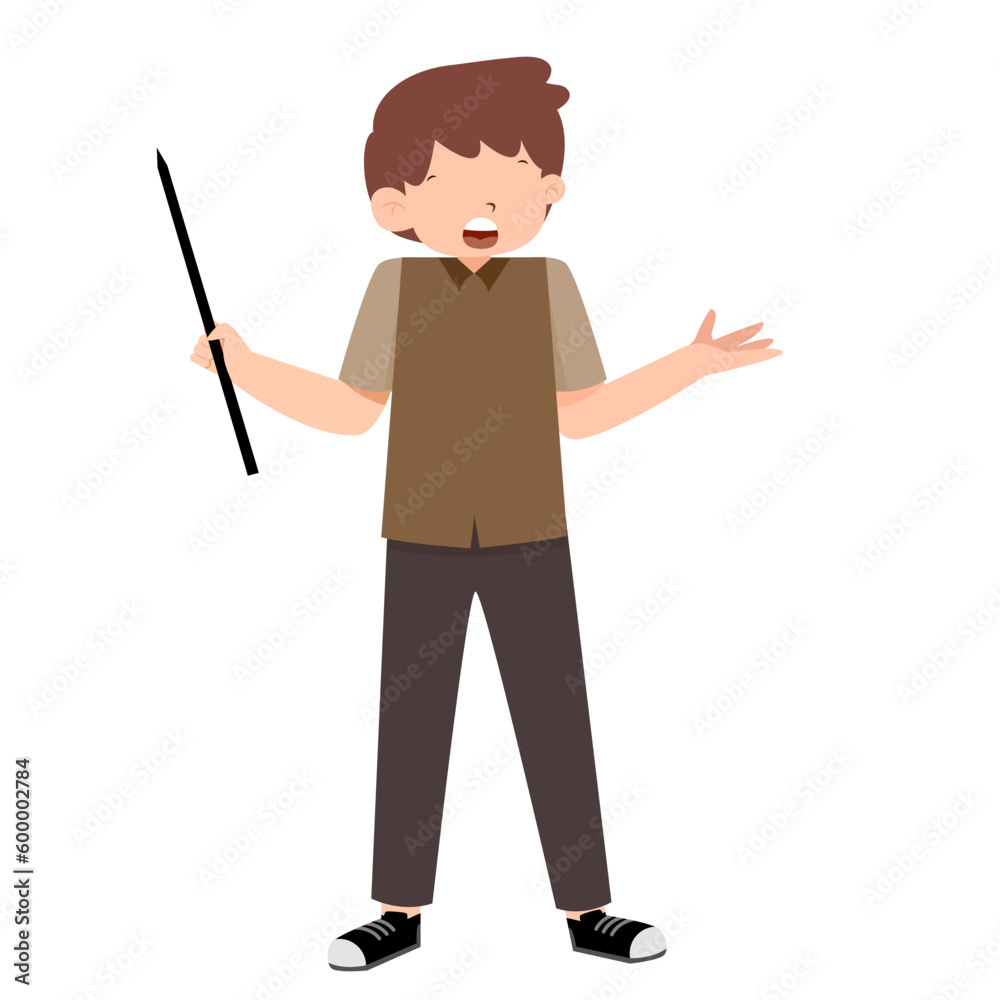 Teachers Character iwth different gesture Teachers Character iwth different gesture