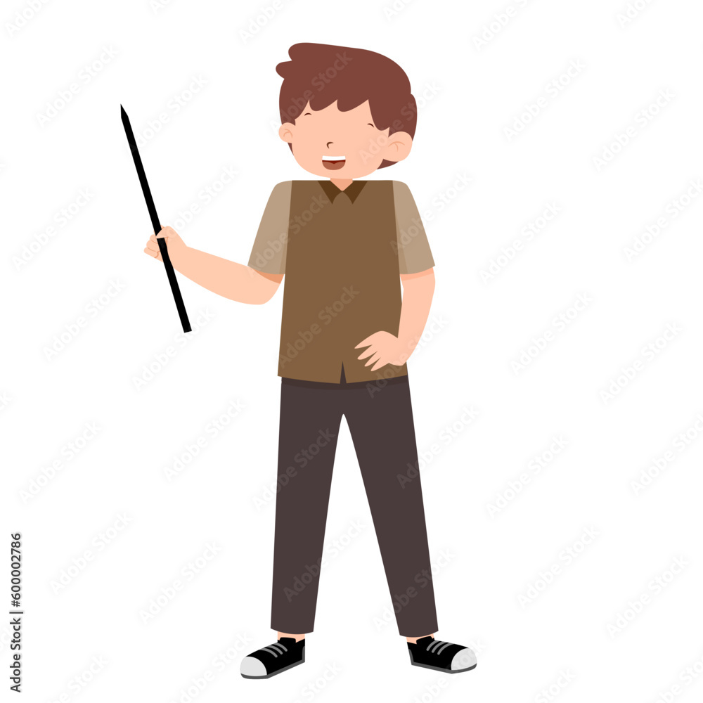 Teachers Character iwth different gesture Teachers Character iwth different gesture