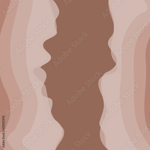 Abstract frame, background texture in trendy coffee shades. Coffee Bean Day. Happy coffee day. EPS