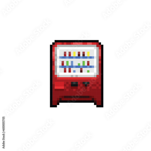 drink vending machine in pixel art style