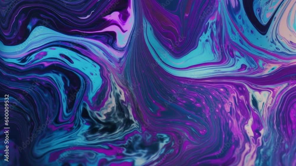 A swirling blue and purple abstract background. Generative ai