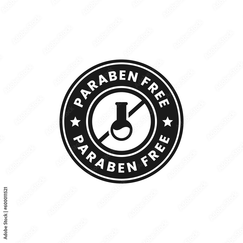 Parabens free or paraben free label vector isolated in flat style. The best paraben free label for product packaging design element. Simple Parabens free vector isolated. Parabens free or paraben free label vector isolated in flat style. The best paraben free label for product packaging design element. Simple Parabens free vector isolated.