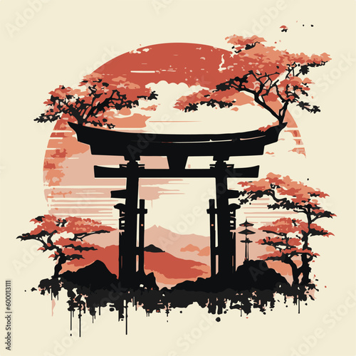 TORII - JAPANESE HISTORIC BUILDINGS VECTOR