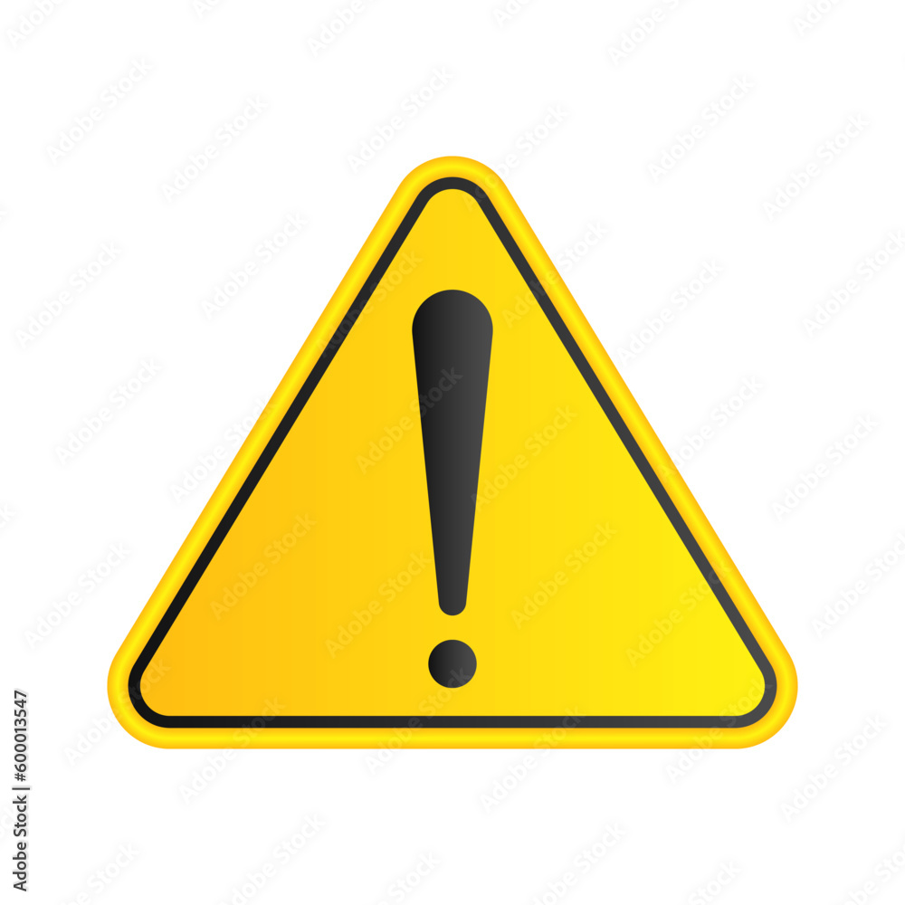 Warning Sign In Yellow Black Gradient Colour With Exclamation Mark For Alert
Warning Sign In Yellow Black Gradient Colour With Exclamation Mark For Alert
