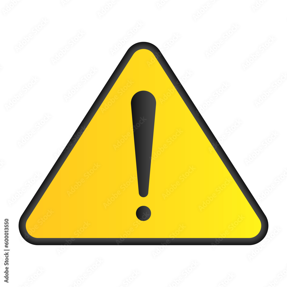 Warning Sign In Yellow Gradient And Black Outline With Exclamation Mark For Alert
Warning Sign In Yellow Gradient And Black Outline With Exclamation Mark For Alert