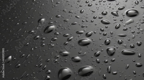 Water droplets on a dark background. Generative ai