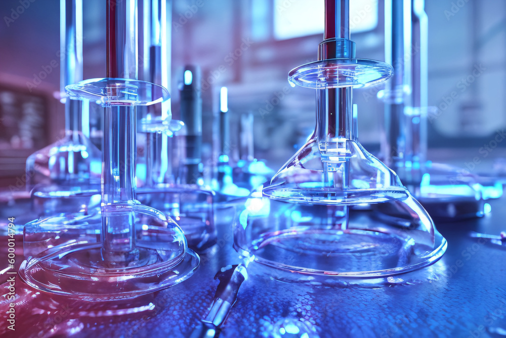 Beakers, flasks, test tubes and vials science, discovery