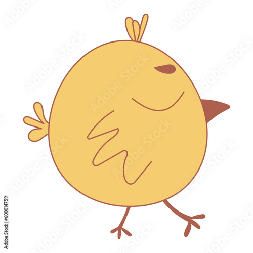 chick cute yellow dacha house vegetable garden easter eggs hunting holiday