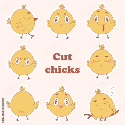chick cute yellow set dacha house vegetable garden easter eggs hunting holiday