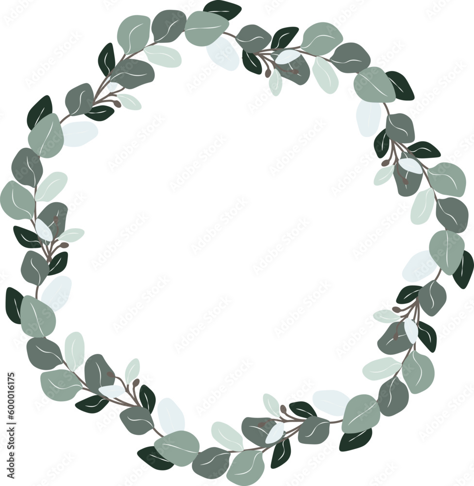 Eucalyptus frame vector 