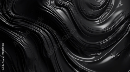 Abstract wavy lines in black and white. Generative ai