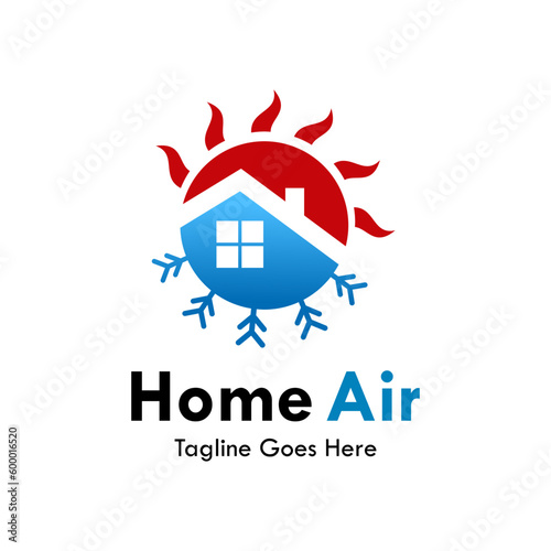 Home air design logo template illustartion