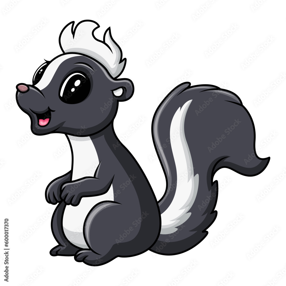 Fototapeta premium Cute baby skunk a sitting