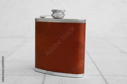 Brown leather wrapped stain...