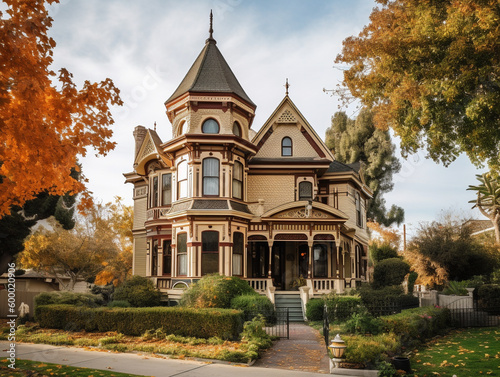 A Home with a Victorian Architecture Design | Generative AI