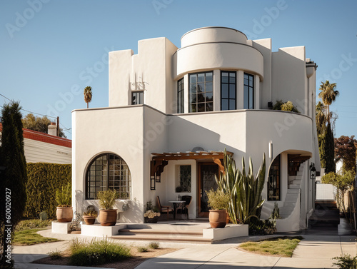 A Home with an Art Deco Architecture Design | Generative AI