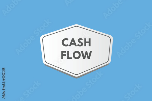 Cash flow text Button. Cash flow Sign Icon Label Sticker Web Buttons