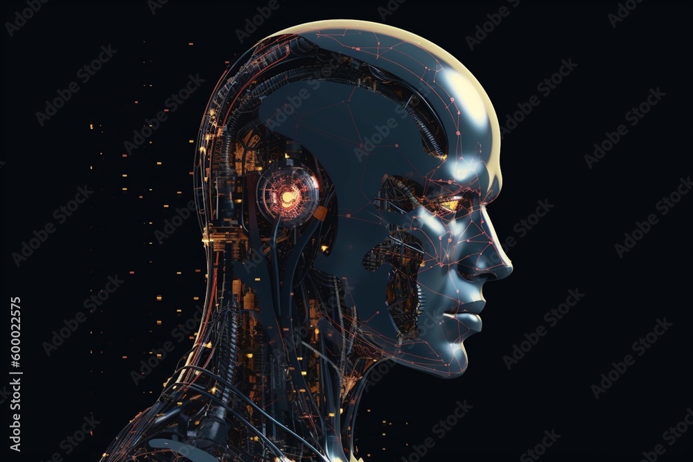 Advanced Artificial Intelligence Robot Created with Generative AI Advanced Artificial Intelligence Robot Created with Generative AI