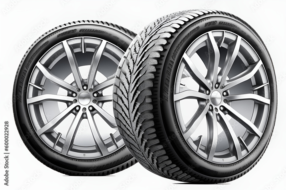 Winter tire with alu rim on free On isolated transparent PNG background ...