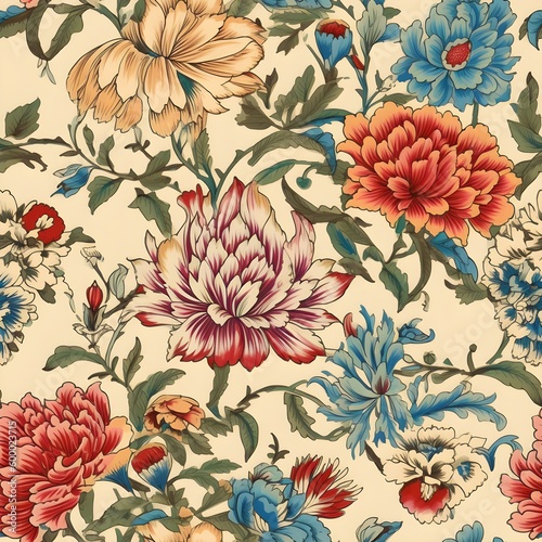 Floral seamless pattern vintage illustration