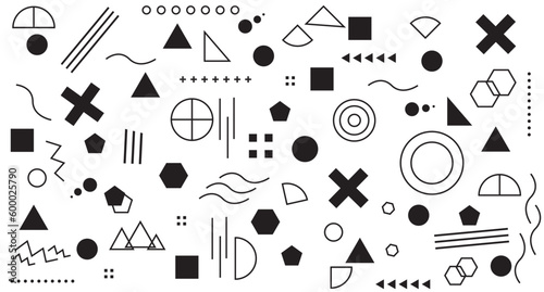 abstract background with the shape of various buildings in black and white colors