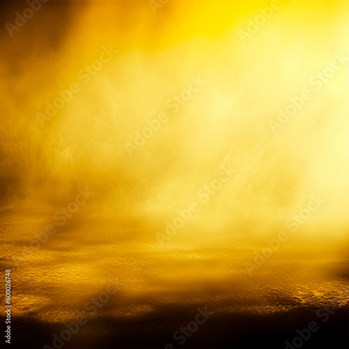 Dark yellow fog abstract background Generative AI