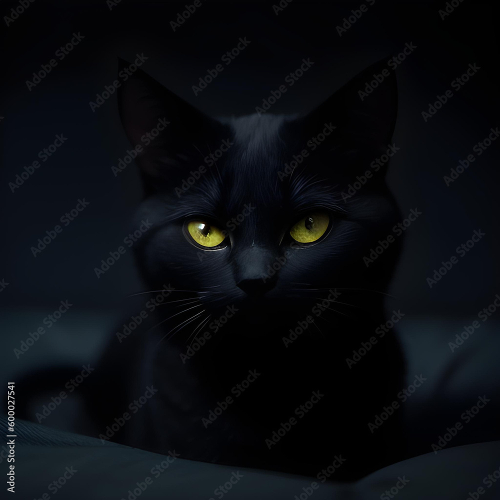 Sinister Stare - A haunting stock photo of an evil cat.