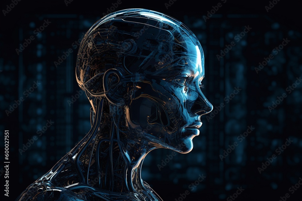 Advanced Artificial Intelligence Robot Created with Generative AI Advanced Artificial Intelligence Robot Created with Generative AI