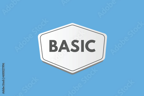 Basic text Button. Basic Sign Icon Label Sticker Web Buttons