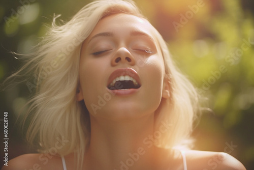young adult woman or teenag...