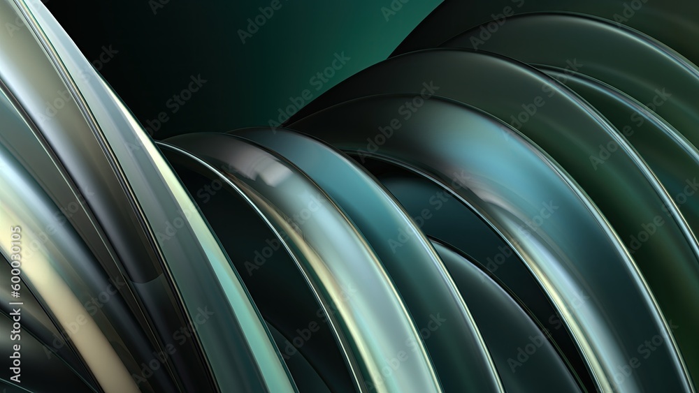 green modern artistic plate with beautiful metal texture abstract, Elegant and Modern 3d rendering graphic elements