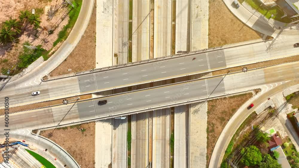 At a typical interchange, vehicles can enter or exit the highway from