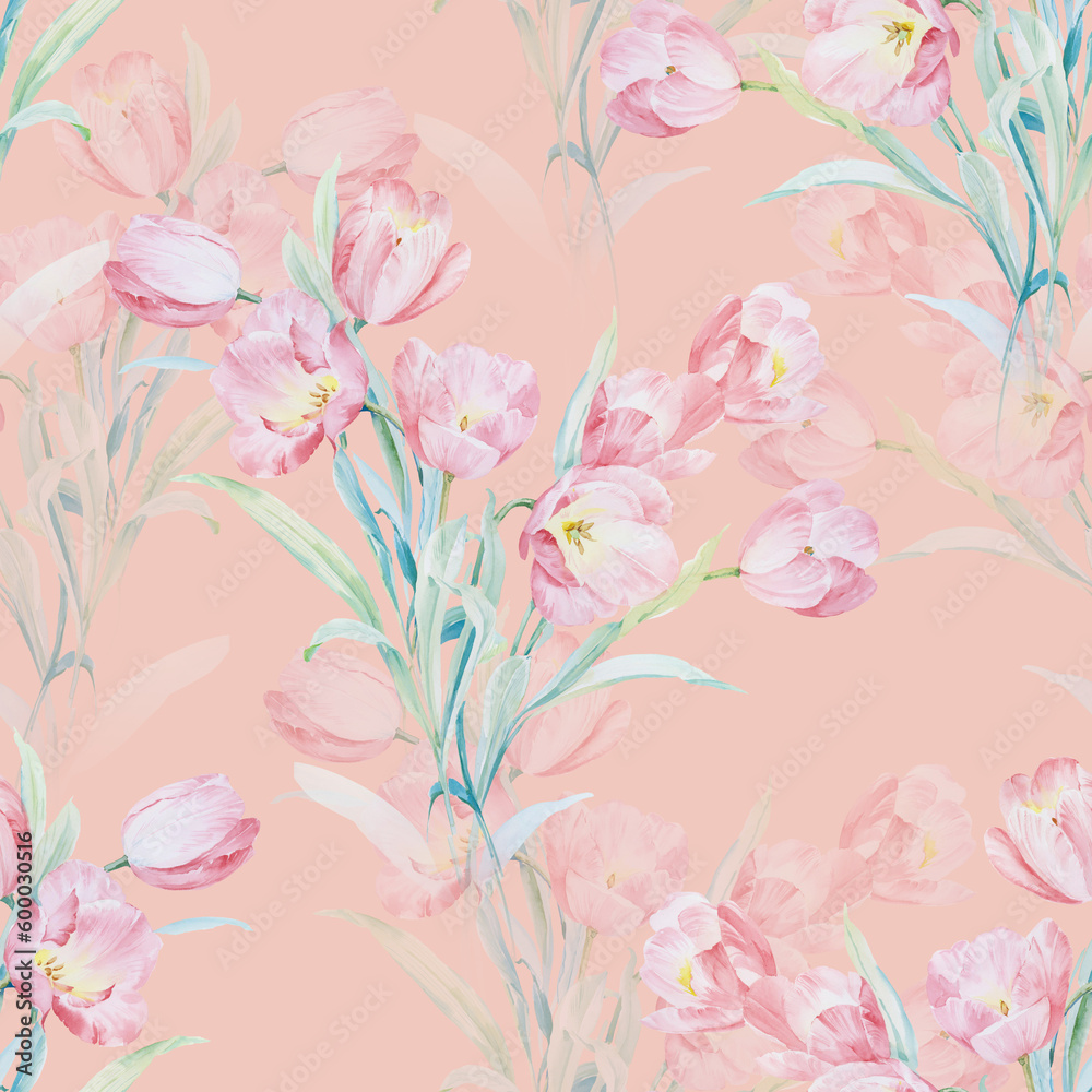 custom made wallpaper toronto digital
beautiful watercolor pink tulip illustration