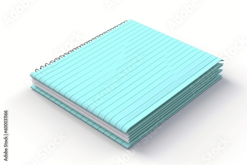 pile of colorful notebooks stacked on top of each other isolated on white background Generative AI
