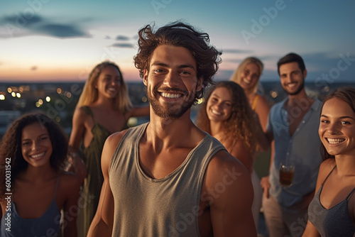 young adult man on a sunny ...