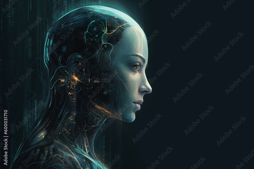 Advanced Artificial Intelligence Robot Created with Generative AI Advanced Artificial Intelligence Robot Created with Generative AI