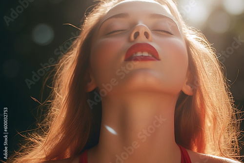 young adult woman with fair...