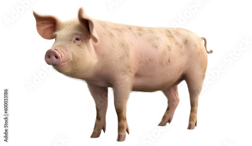 pig isolated on transparent background cutout image