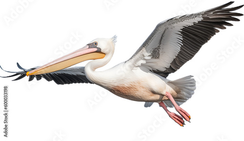 pelican birds isolated on transparent background. 3D render. photo