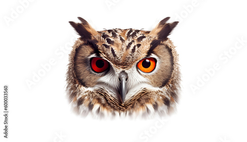 owl isolated on transparent background cutout image