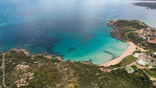 Santa Teresa Gallura is a town on the northern tip of Sardinia, on the Strait of Bonifacio, in the province of Sassari, Italy. Fhotographed from the top with a drone