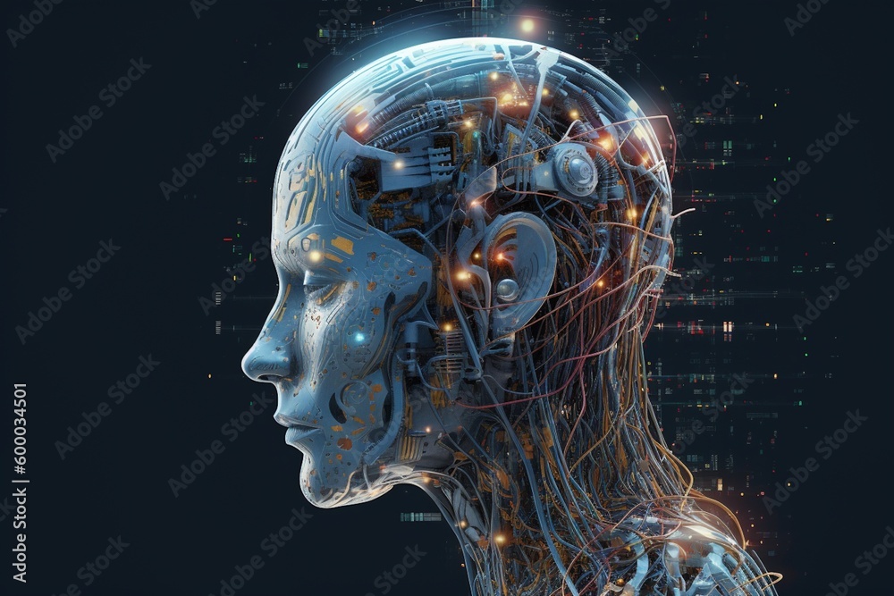 Advanced Artificial Intelligence Robot Created with Generative AI Advanced Artificial Intelligence Robot Created with Generative AI