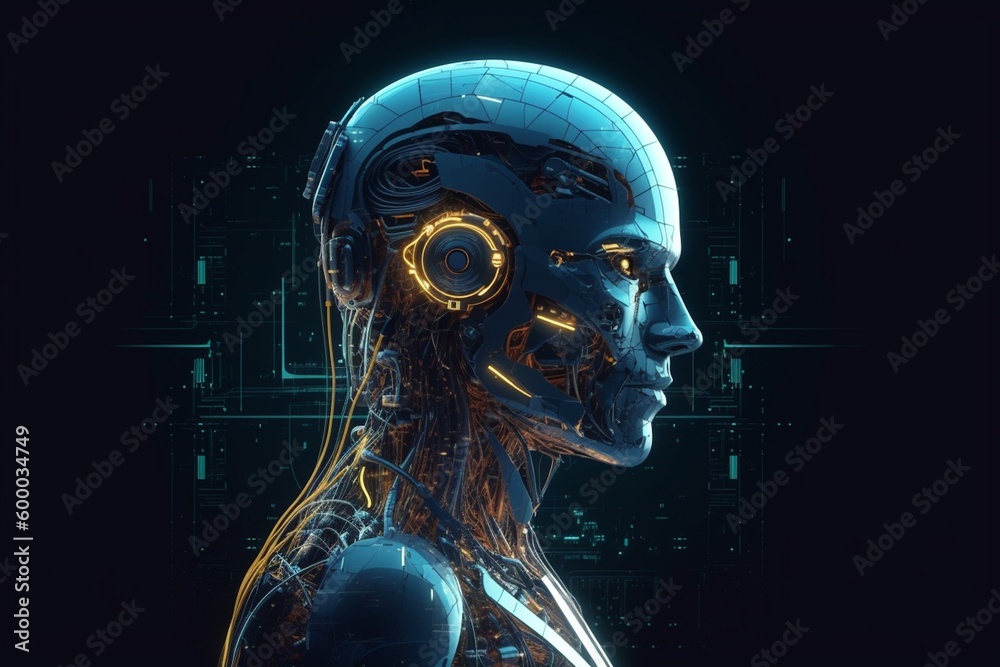 Advanced Artificial Intelligence Robot Created with Generative AI Advanced Artificial Intelligence Robot Created with Generative AI