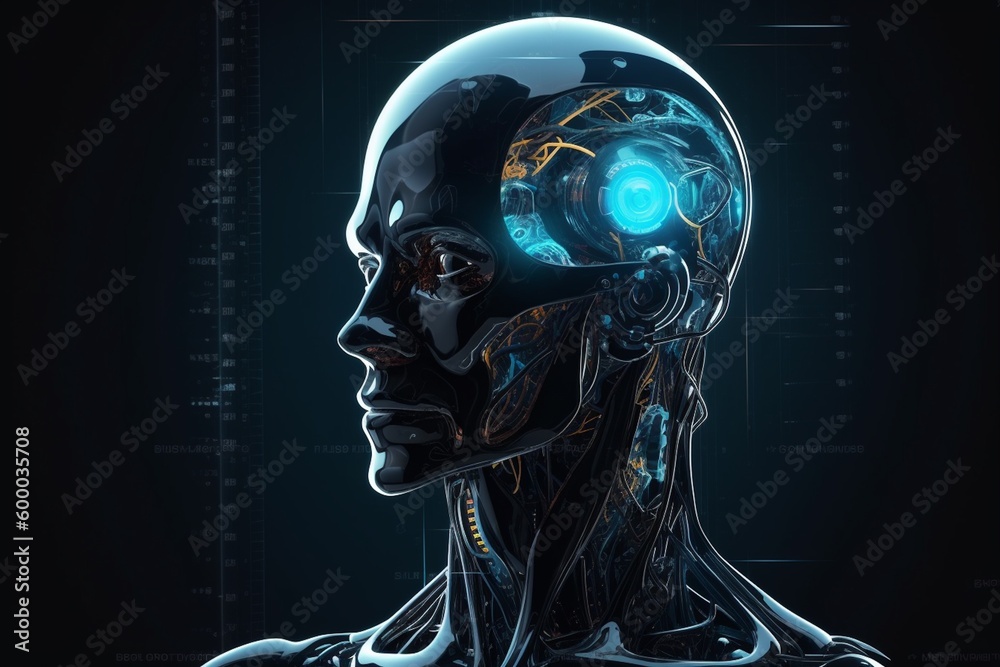 Advanced Artificial Intelligence Robot Created with Generative AI Advanced Artificial Intelligence Robot Created with Generative AI