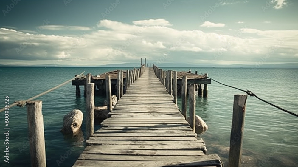 Naklejka premium pier in the sea