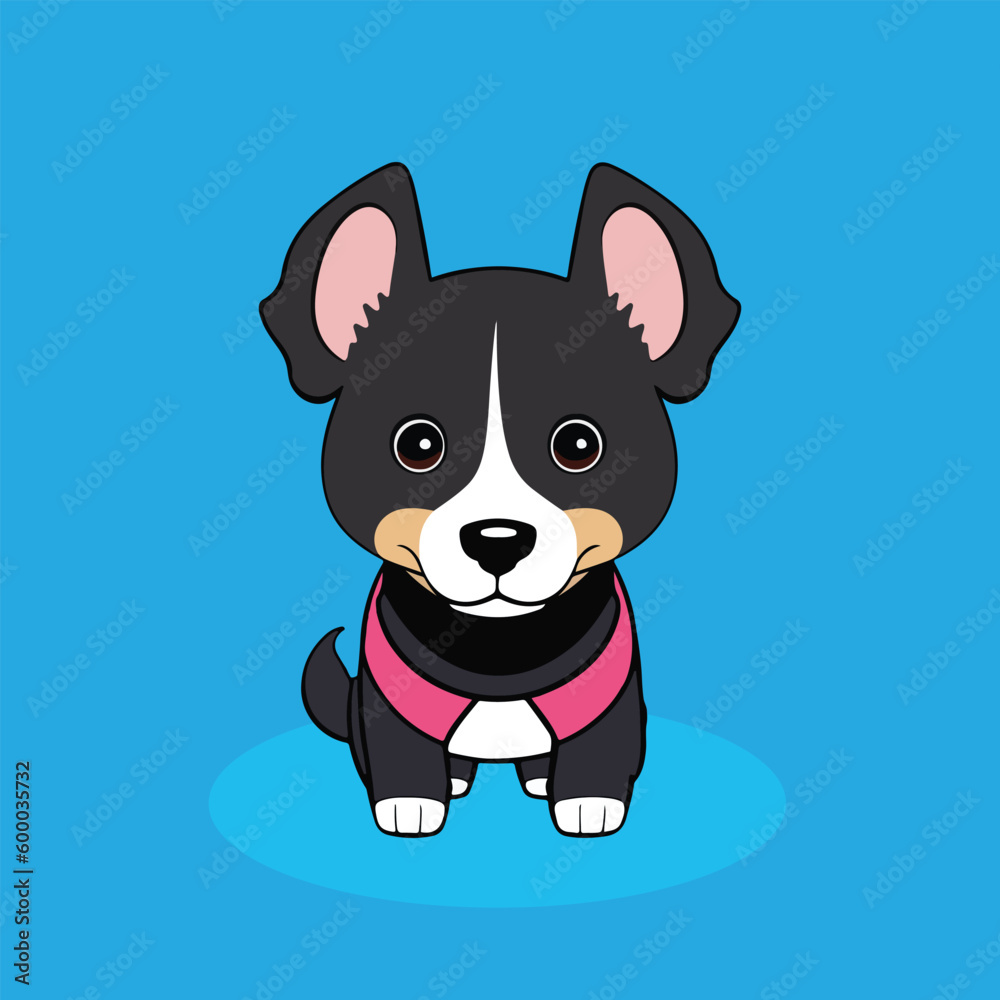 a cartoon dog illustration art a cartoon dog illustration art