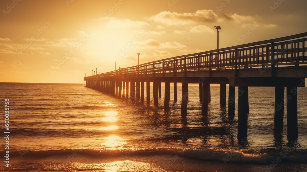 sunset on the pier, bridge, sun, perfect, concept, ocean, sea sunset on the pier, bridge, sun, perfect, concept, ocean, sea