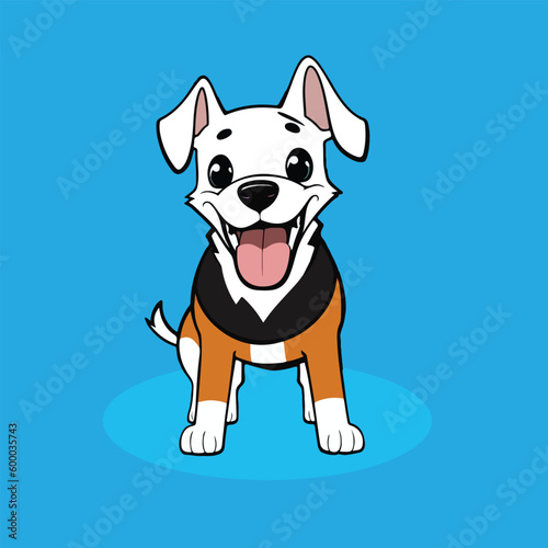 a cartoon dog illustration art