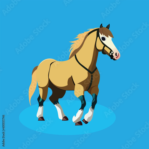 a cartoon horse illustration art