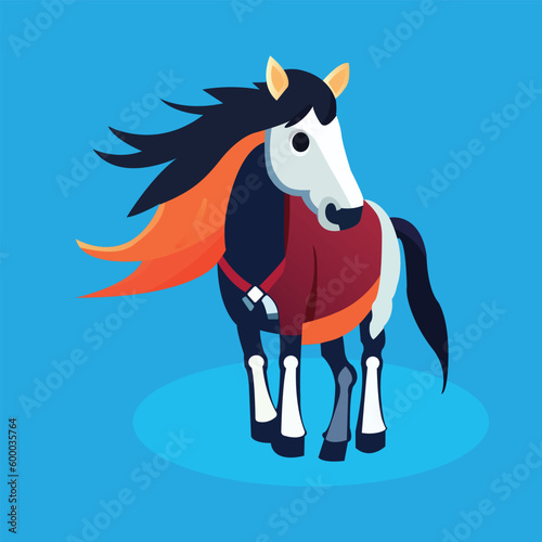 a cartoon horse illustration art